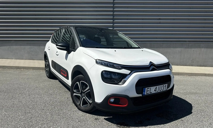 Citroen C3 cena 44900 przebieg: 105000, rok produkcji 2021 z Łódź małe 172